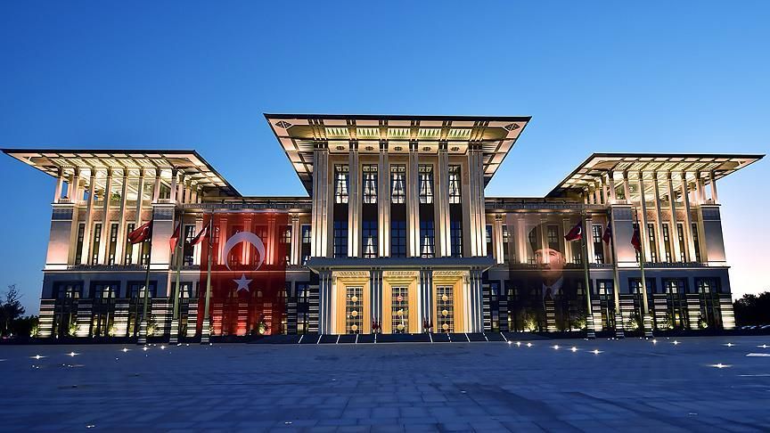 T.C. Beştepe Cumhurbaşkanlığı Sarayında yatay işaretleme çalışması